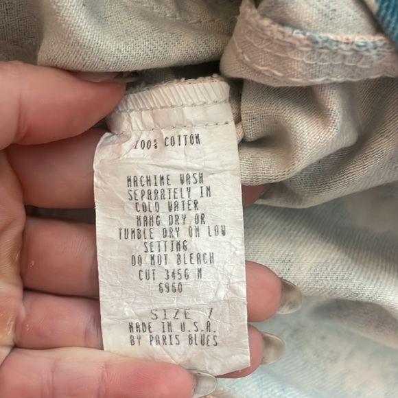 Vtg Paris Blues Floral Denim Bodycon Dress - Picture 5 of 7